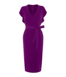 FRILL PENCIL DRESS at Karen Millen